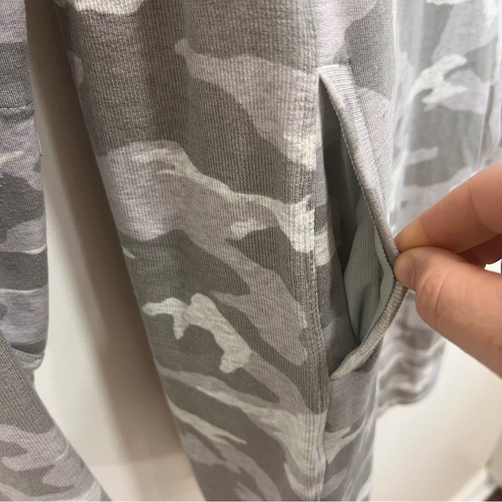 Athleta Balance Camo Luxe Sweatshirt Dress Athleisure Travel Long Sleeve, XS - Picture 6 of 11